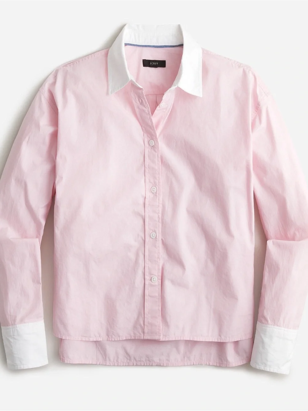 J. Crew Relaxed-fit cropped end-on-end cotton shirt